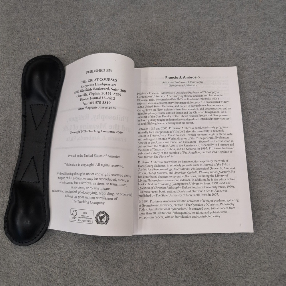 The Great Courses Philosophy Religion and the Meaning of Life DVD Guidebook Set - Picture 3 of 3